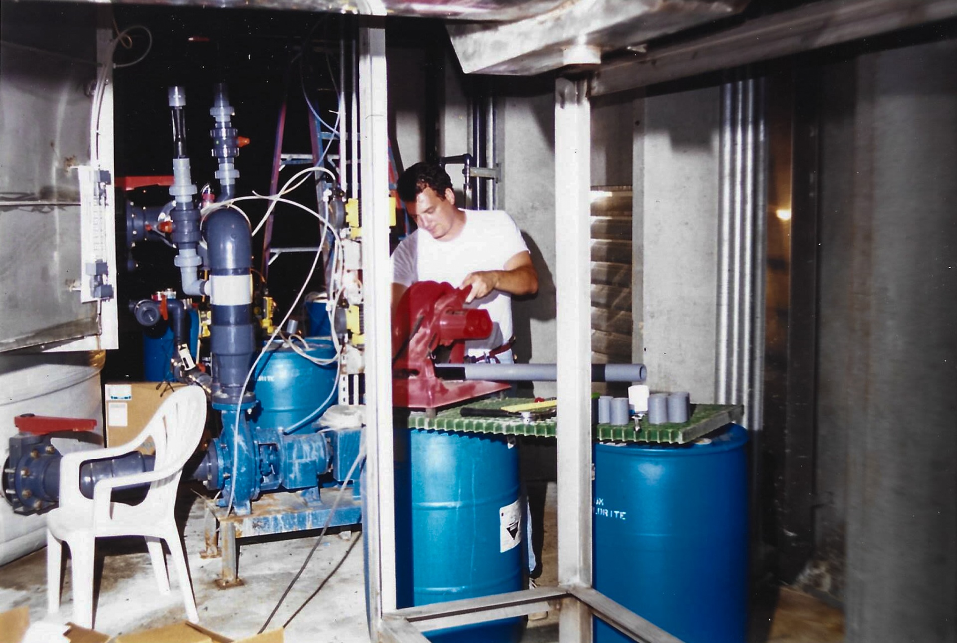 Chemical-feed and PVC pipework — on-site fitting